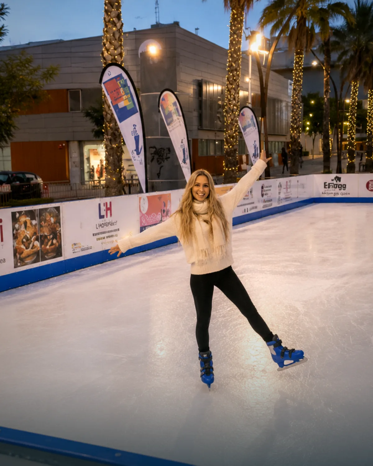 Pista de hielo para un evento en Barcelona