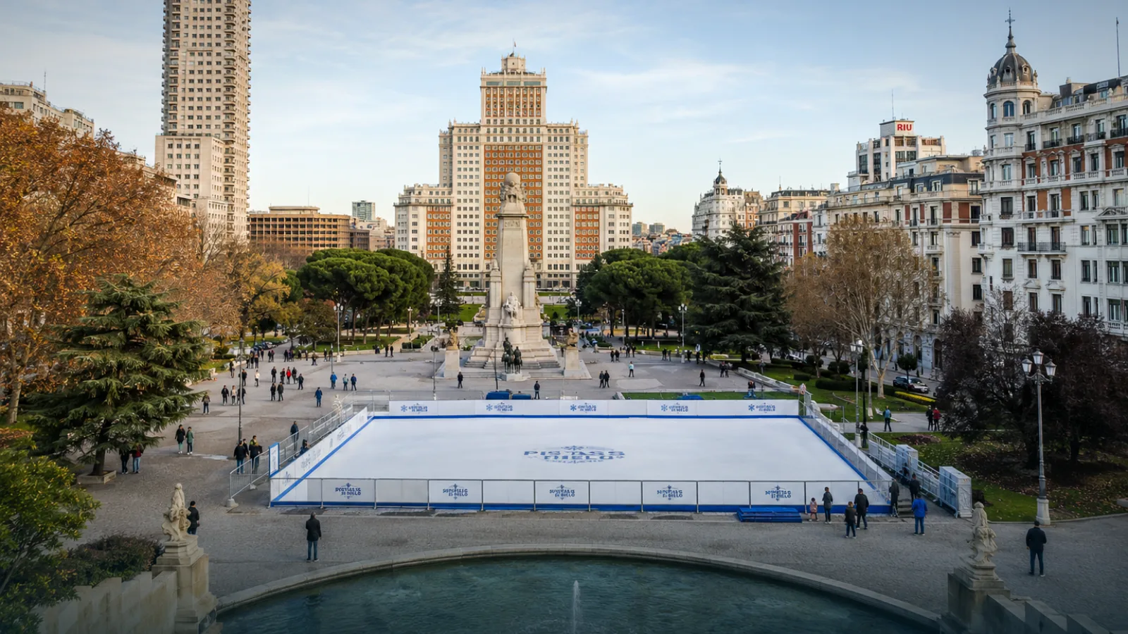 Pista de hielo de alquiler en Madrid