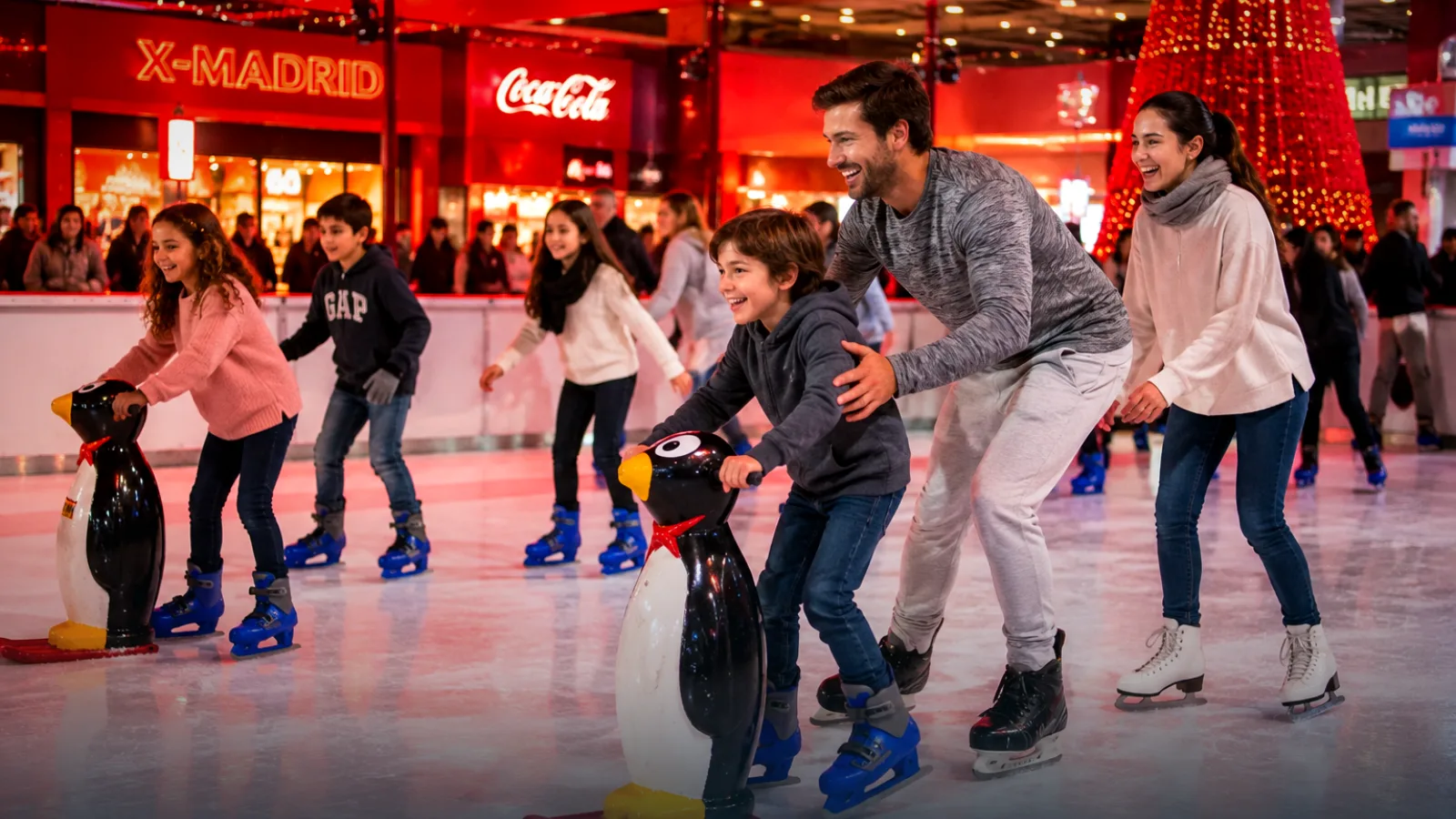 Pista de hielo en un centro comercial