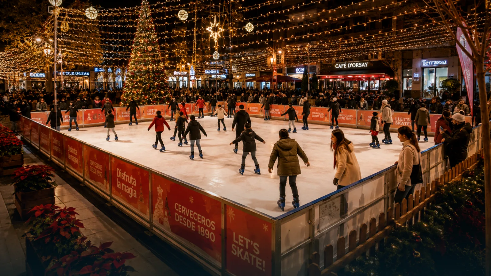 Pista de hielo ecológica en Lleida